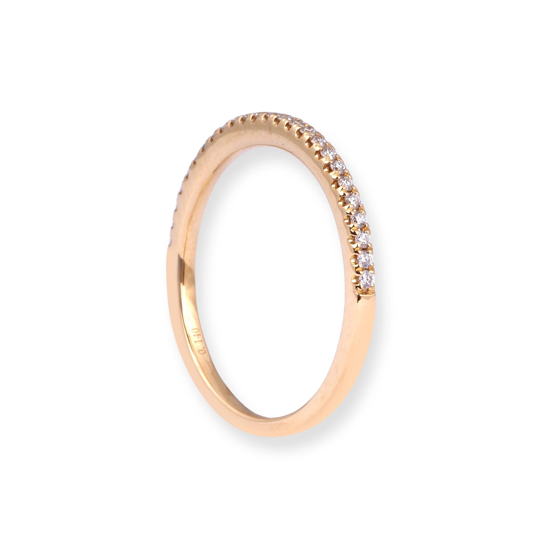 18ct Yellow Gold Half-Eternity Diamond Ring LR-7011 - Minar Jewellers