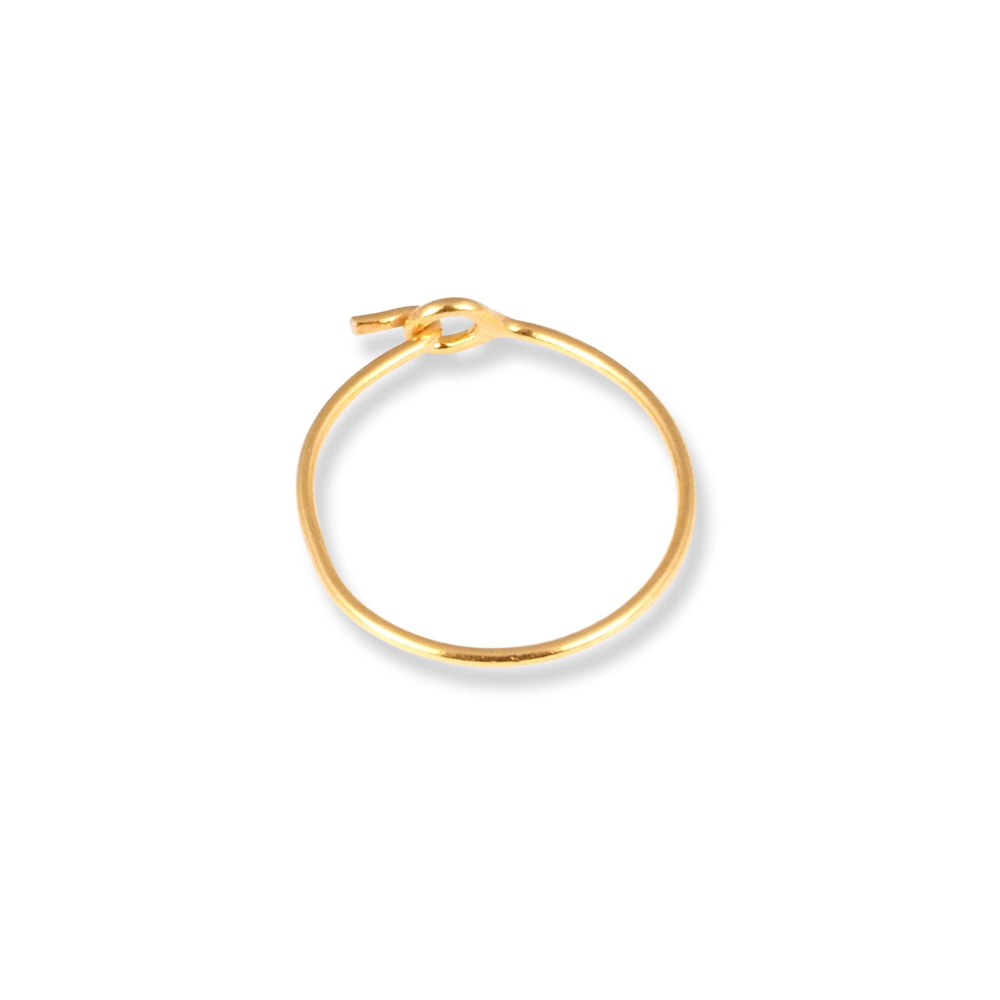 18ct Yellow Gold Knot Nose Ring NR-7588 - Minar Jewellers