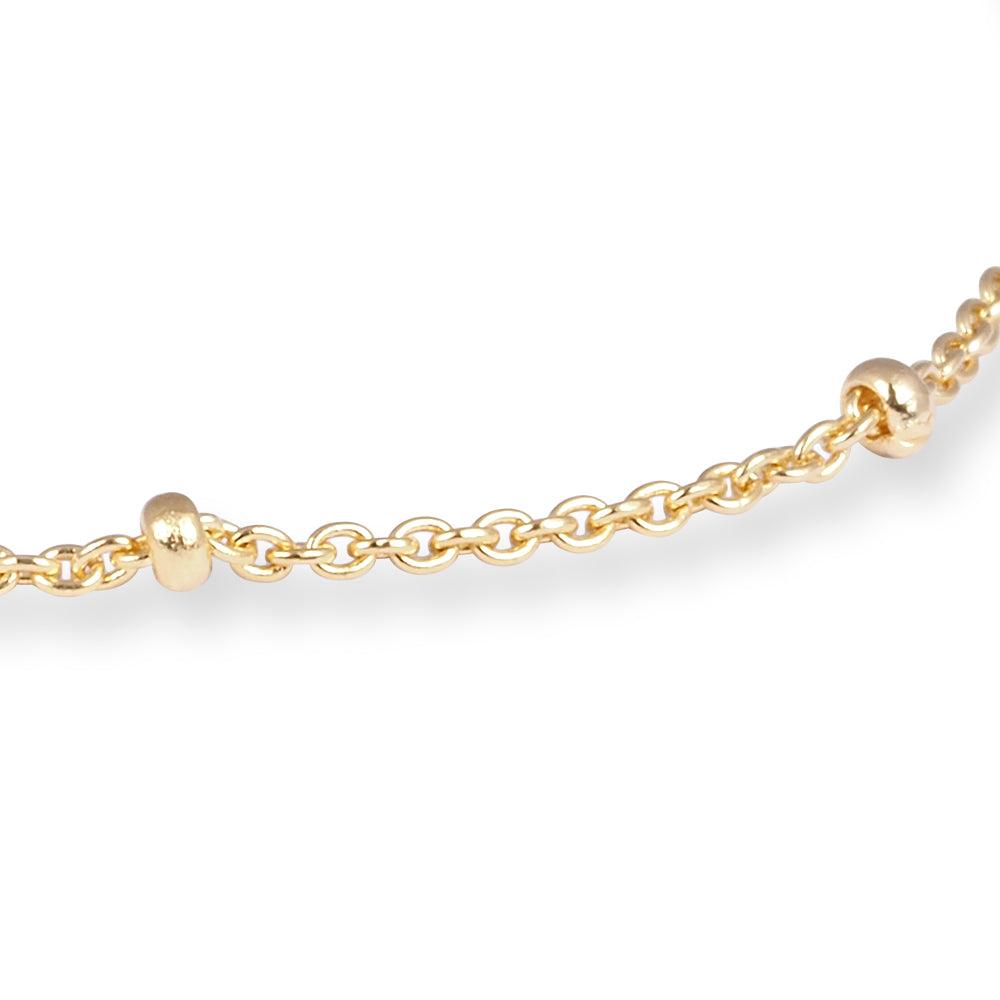 18ct Yellow Gold Lightweight Beaded Bracelet with Lobster Clasp LBR-8481