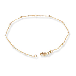 18ct Yellow Gold Lightweight Beaded Bracelet with Lobster Clasp LBR-8481 - Minar Jewellers