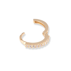 18ct Yellow / White Gold Nose Ring With Cubic Zirconia Stones (6mm-12mm) NR-7833 - Minar Jewellers