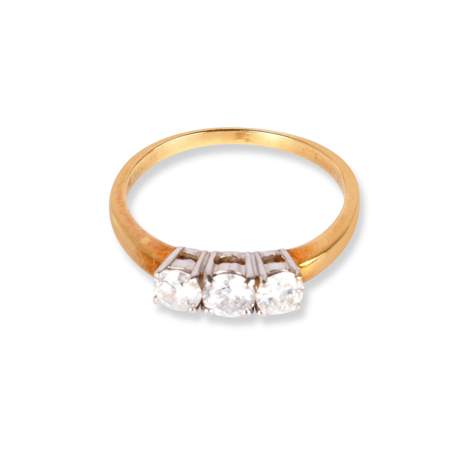 18ct Yellow Gold Trilogy Diamond Ring LR-6643 - Minar Jewellers