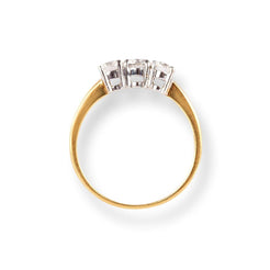 18ct Yellow Gold Trilogy Diamond Ring LR-6643 - Minar Jewellers