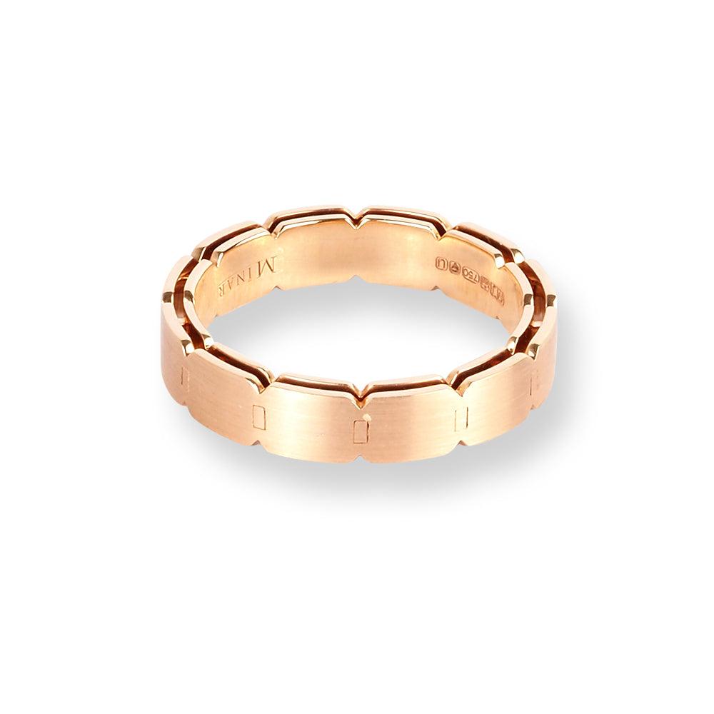 18ct Rose Gold Band With Suspended In Ring LR-6656 - Minar Jewellers