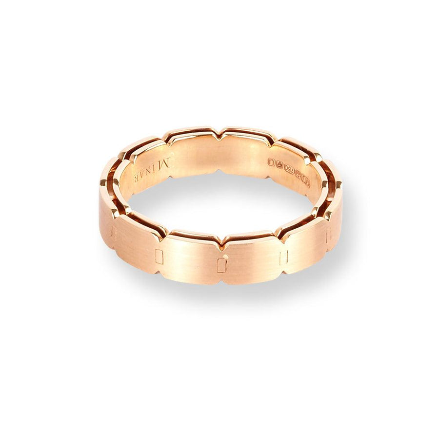 18ct Rose Gold Band With Suspended In Ring LR-6656