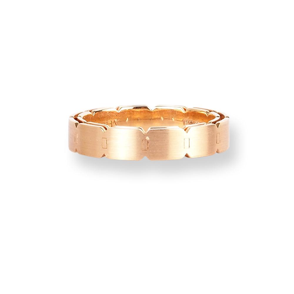 18ct Rose Gold Band With Suspended In Ring LR-6656