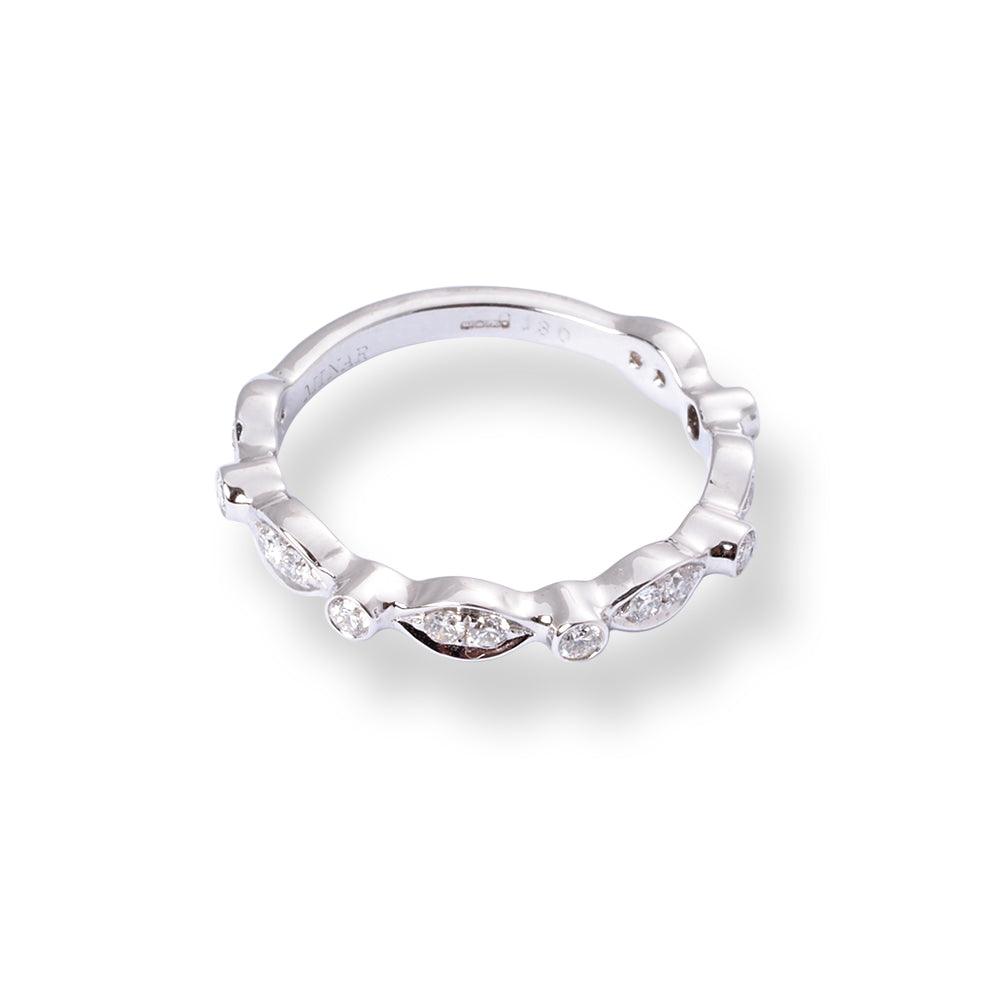 18ct White Gold Diamond Rub-over Set Eternity Ring - MCS3109