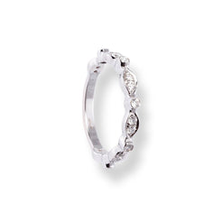 18ct White Gold Diamond Rub-over Set Eternity Ring - MCS3109 - Minar Jewellers