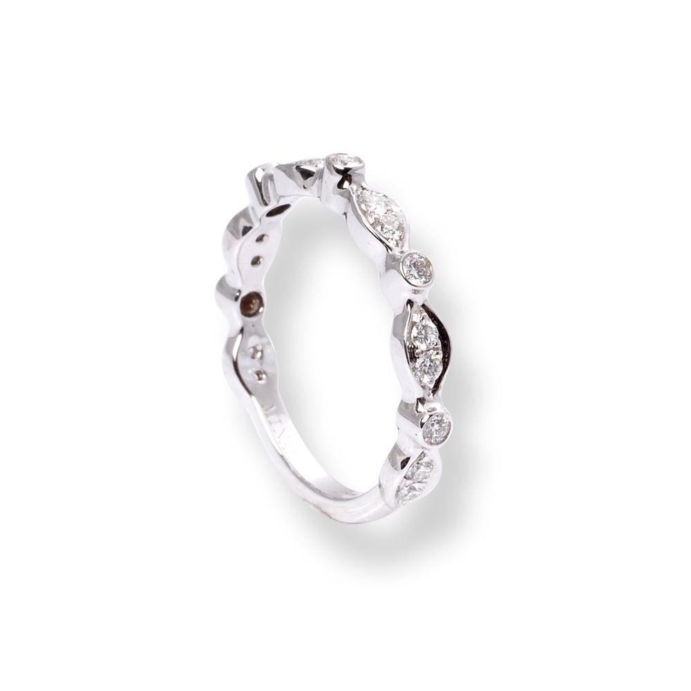 18ct White Gold Diamond Rub-over Set Eternity Ring - MCS3109