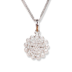 18ct White Gold Diamond Set (Pendant + Chain + Earrings) MCS4650/51 - Minar Jewellers