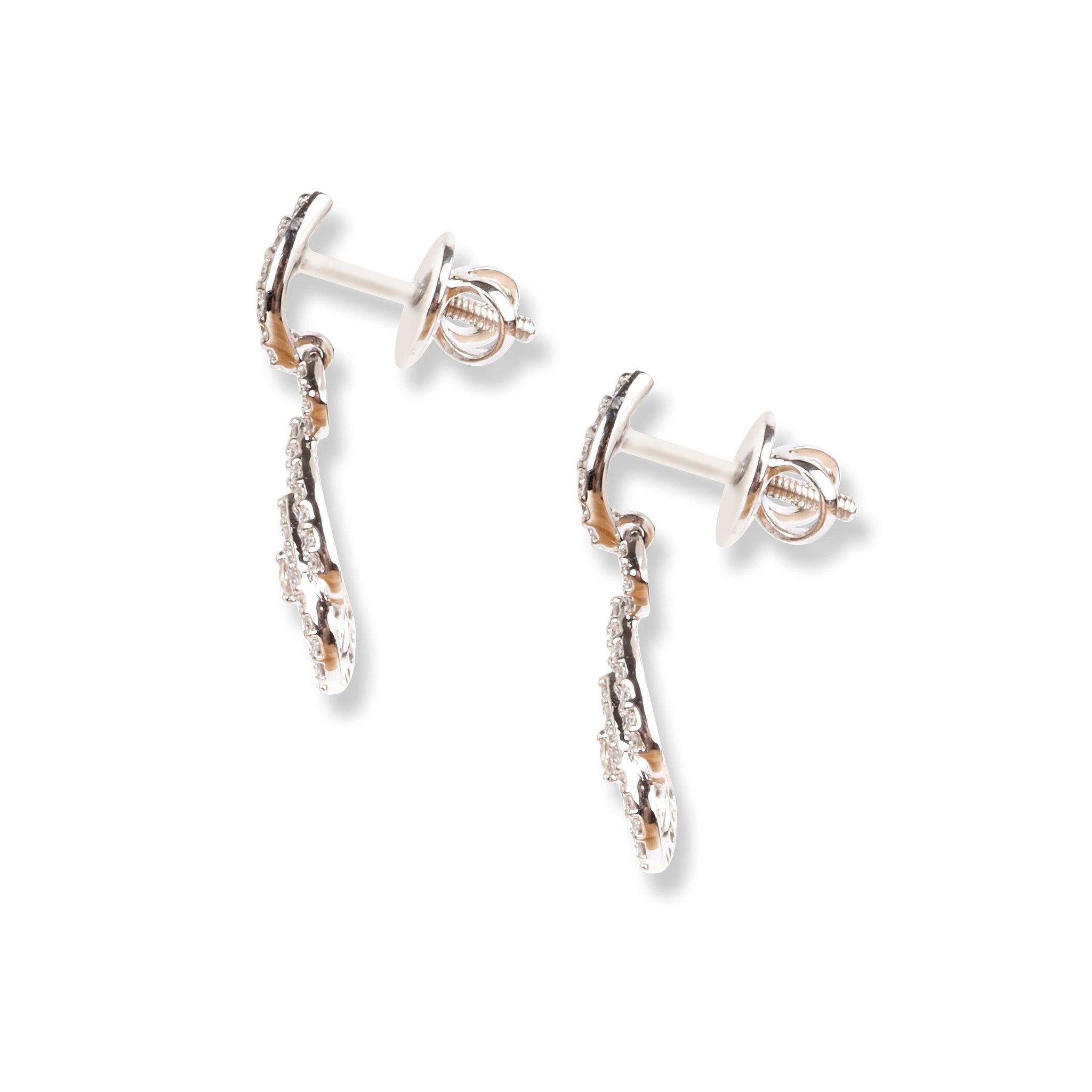 18ct White Gold Diamond Set (Pendant + Chain + Earrings) MCS6051/2