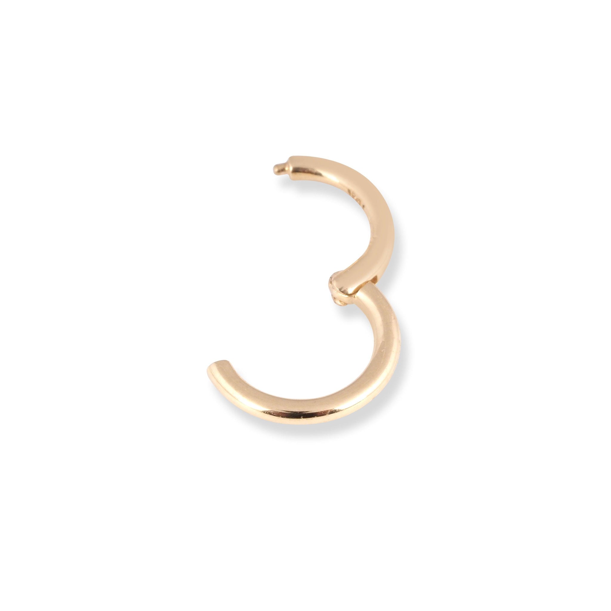 18ct Yellow Gold Plain Finish Nose Ring NR-7832
