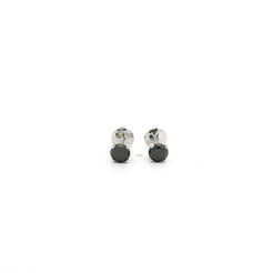 18ct White Gold Black Diamond Studs – Luxury Fine Jewellery Gift