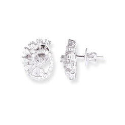 18ct White Gold Pendant & Earrings Set with Diamond Cluster Design – Elegant Women’s Jewellery