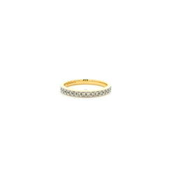 18ct Yellow Gold Diamond Half Eternity Band – Channel Set Round Cut Diamonds