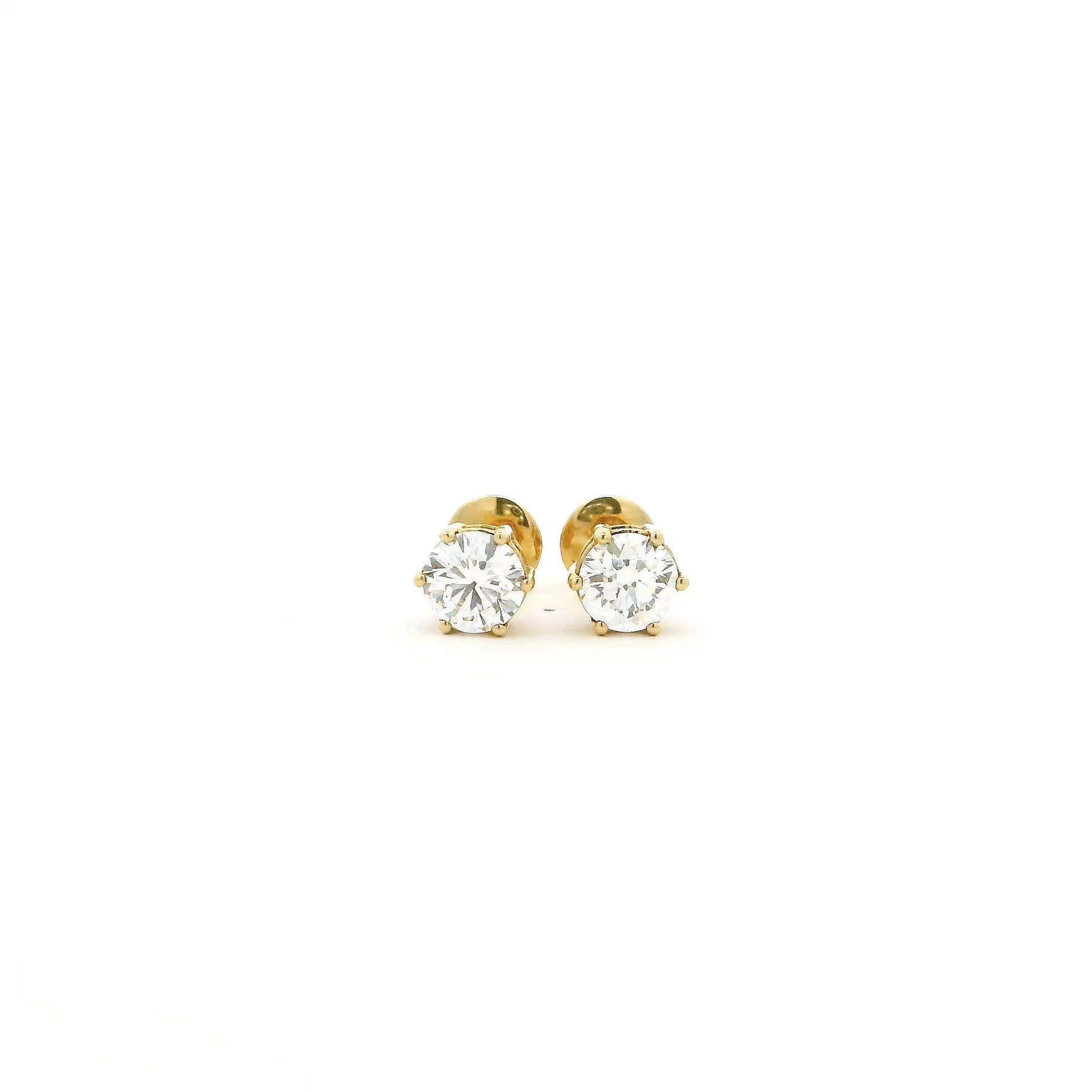 18ct_Yellow_Gold_Laboratory_Grown_Diamond_Ear_Studs_Screw_Back_Six_Claw_Setting