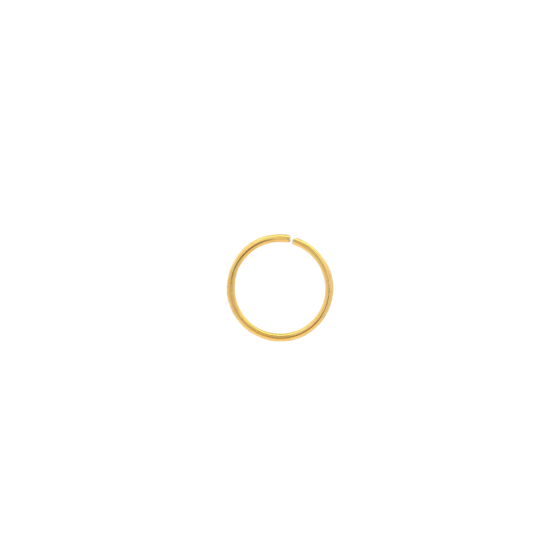 18ct Yellow Gold Seamless Nose Ring with Plain and Faceted Finish – Lightweight Everyday Nose Hoop