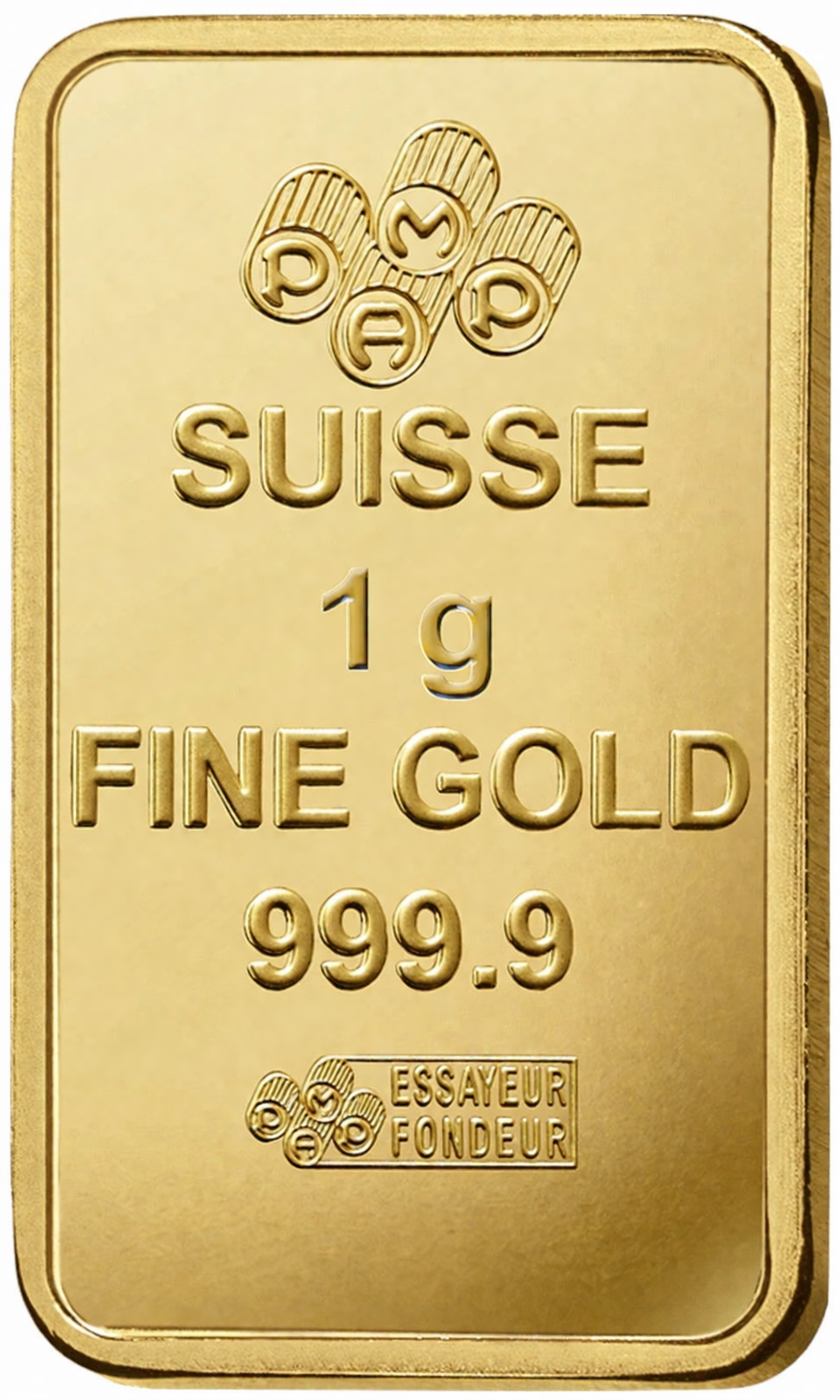 1g Gold Bar PAMP Lady Fortuna Fine Bar - Premium Investment Gold