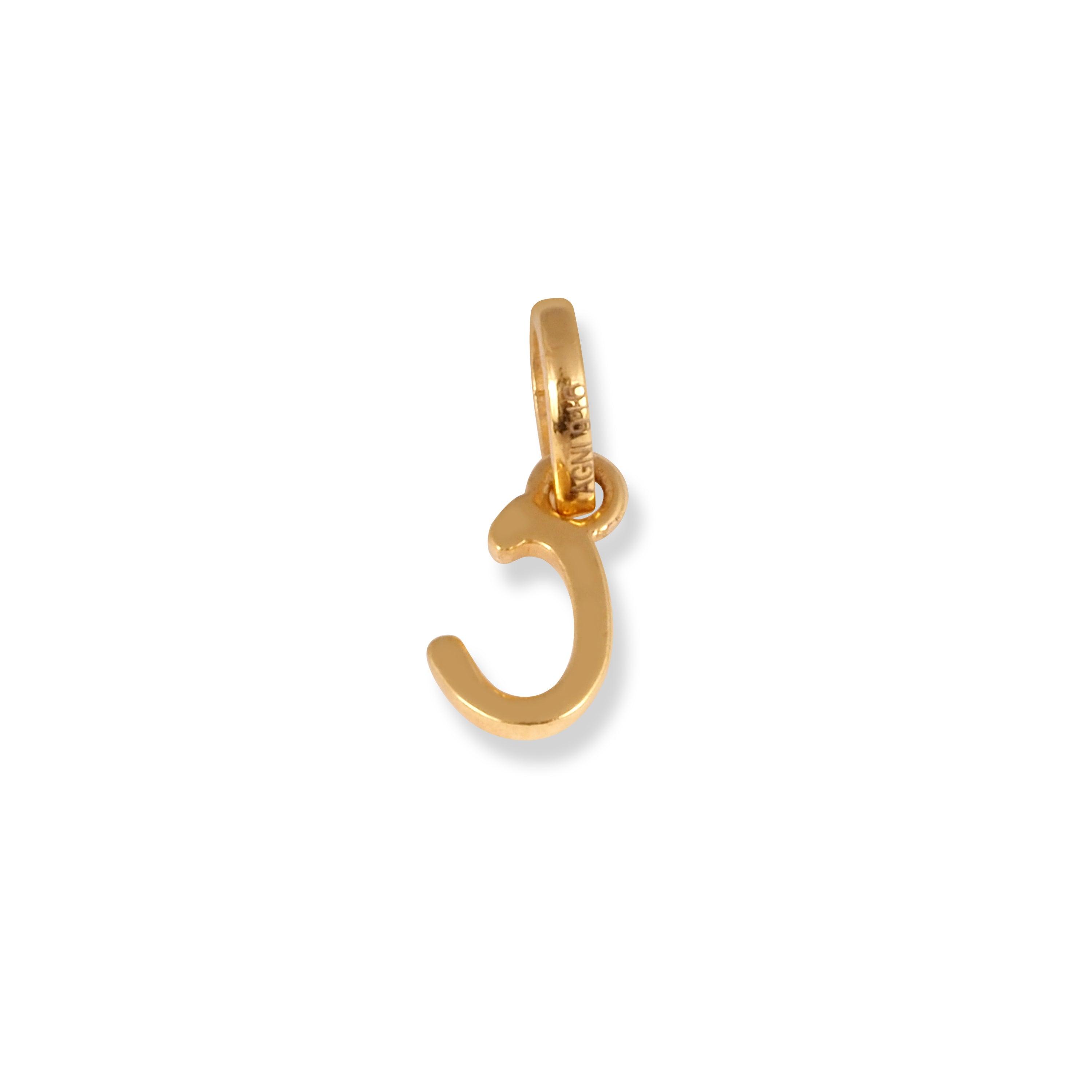 22ct Gold 'C' Initial Pendant P-7032-C - Minar Jewellers