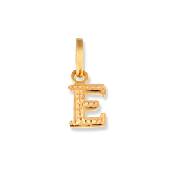 22ct Gold 'E' Initial Pendant P-7047-E - Minar Jewellers