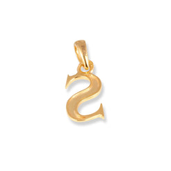 22ct Gold 'S' Initial Pendant P-7049-S - Minar Jewellers