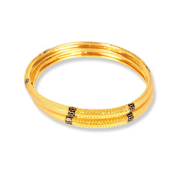 22ct Gold Bangles with Black Rhodium Plating (Set of 2) B-8540 - Minar Jewellers
