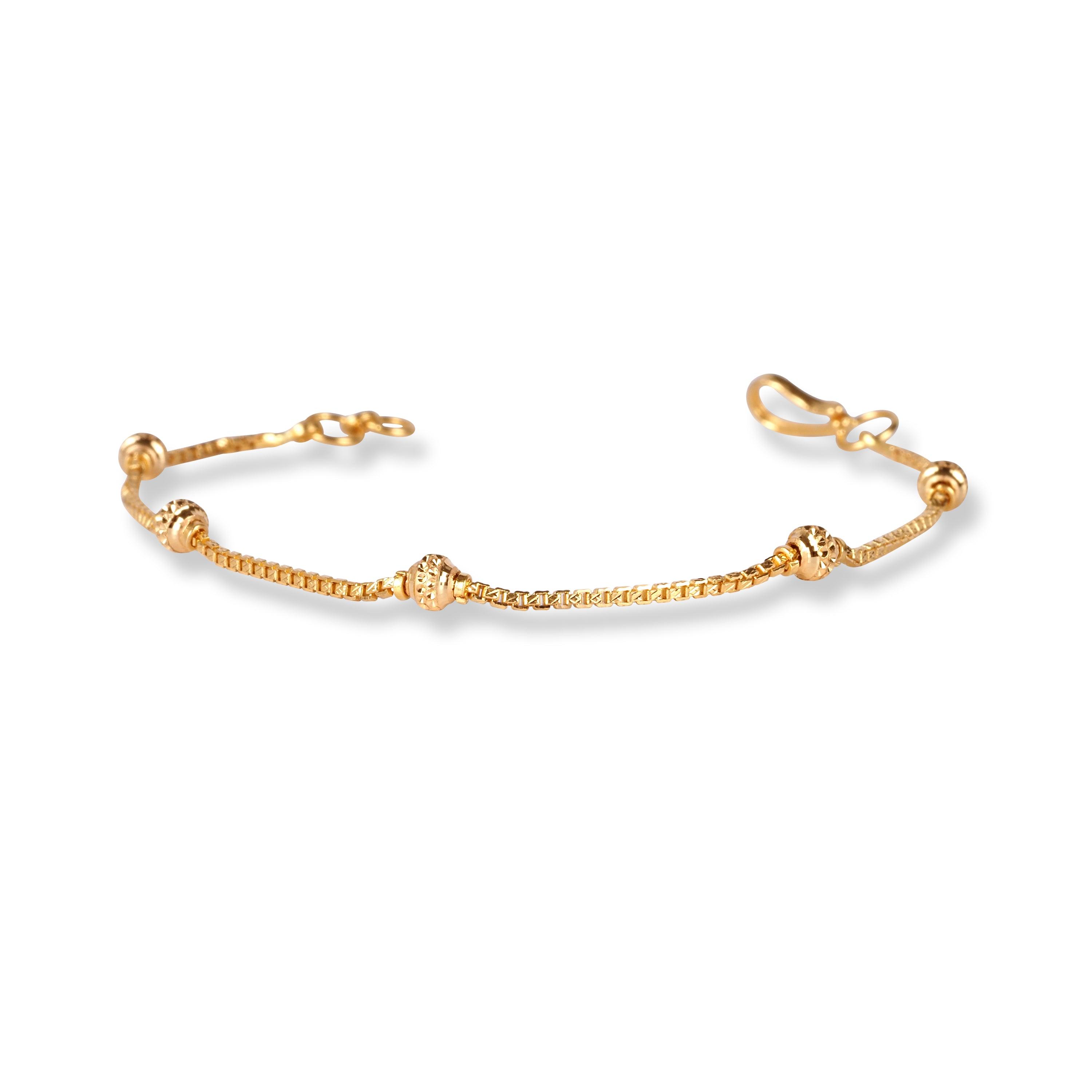 Unique Reflective Striped 22k Gold Bracelet – Andaaz Jewelers