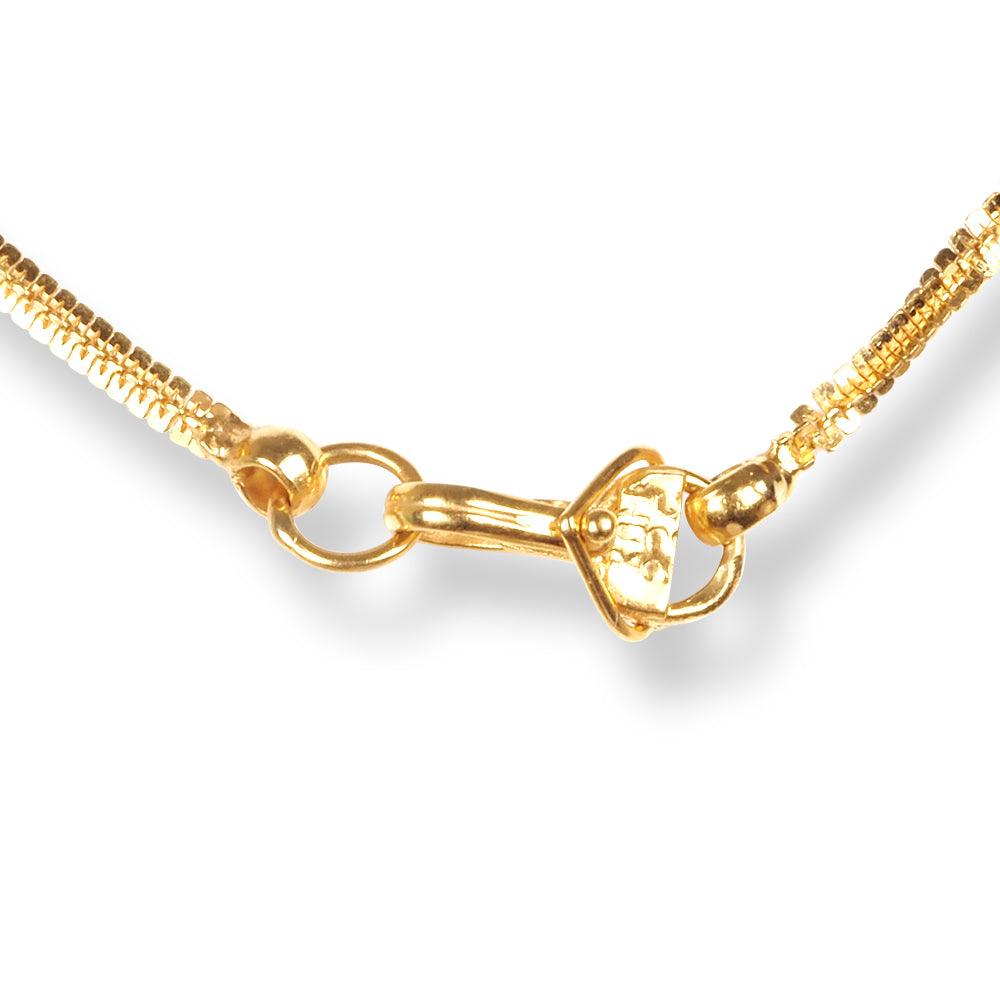 22ct Gold Chain in Twisted Design with Hook Clasp C-7141
