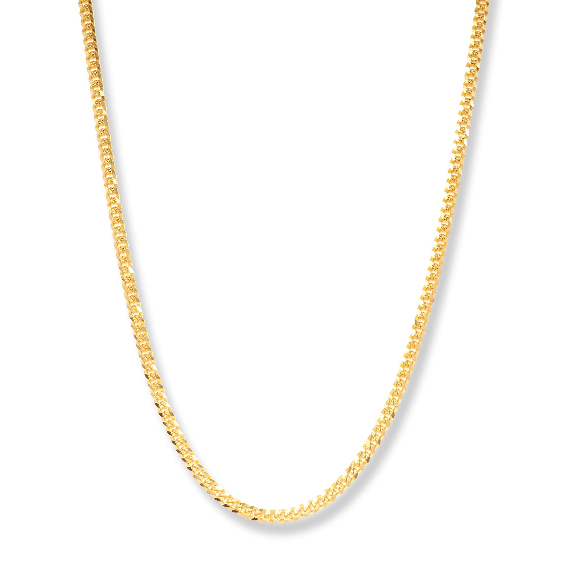 22ct Gold Curb Link Chain with Lobster Clasp C-7133 - Minar Jewellers