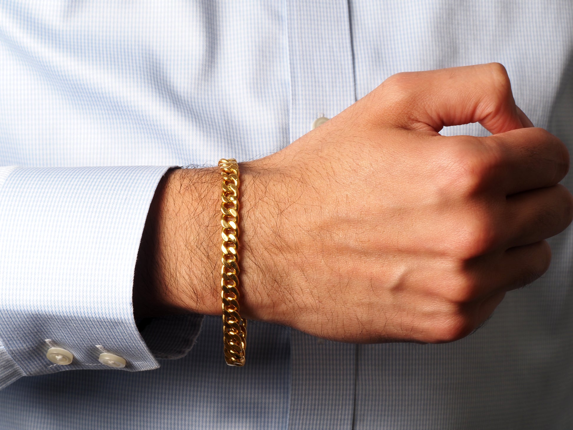 22ct Gold Curb Link Gents Bracelet GBR-8044 - Main Image