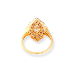 22ct Gold Dress Ring with Swarovski Zirconia Stones LR-7091 - Minar Jewellers
