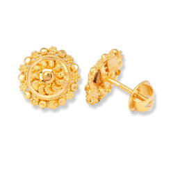 22ct Gold Earrings with Filigree Design (3.4g) E-7885 - Minar Jewellers