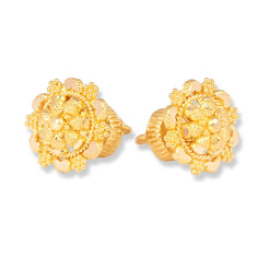 22ct Gold Earrings with Filigree Design (3.5g) E-7887 - Minar Jewellers
