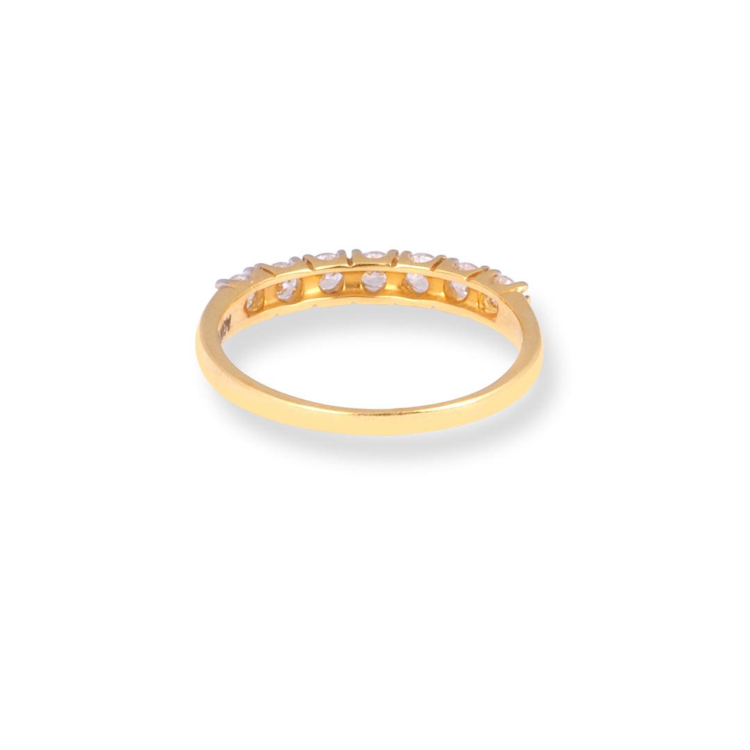 22ct Gold Eternity Ring set with Swarovski Zirconias LR70129 - Minar Jewellers