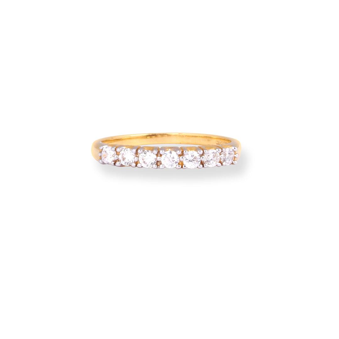 22ct Gold Eternity Ring set with Swarovski Zirconias LR70129 - Minar Jewellers