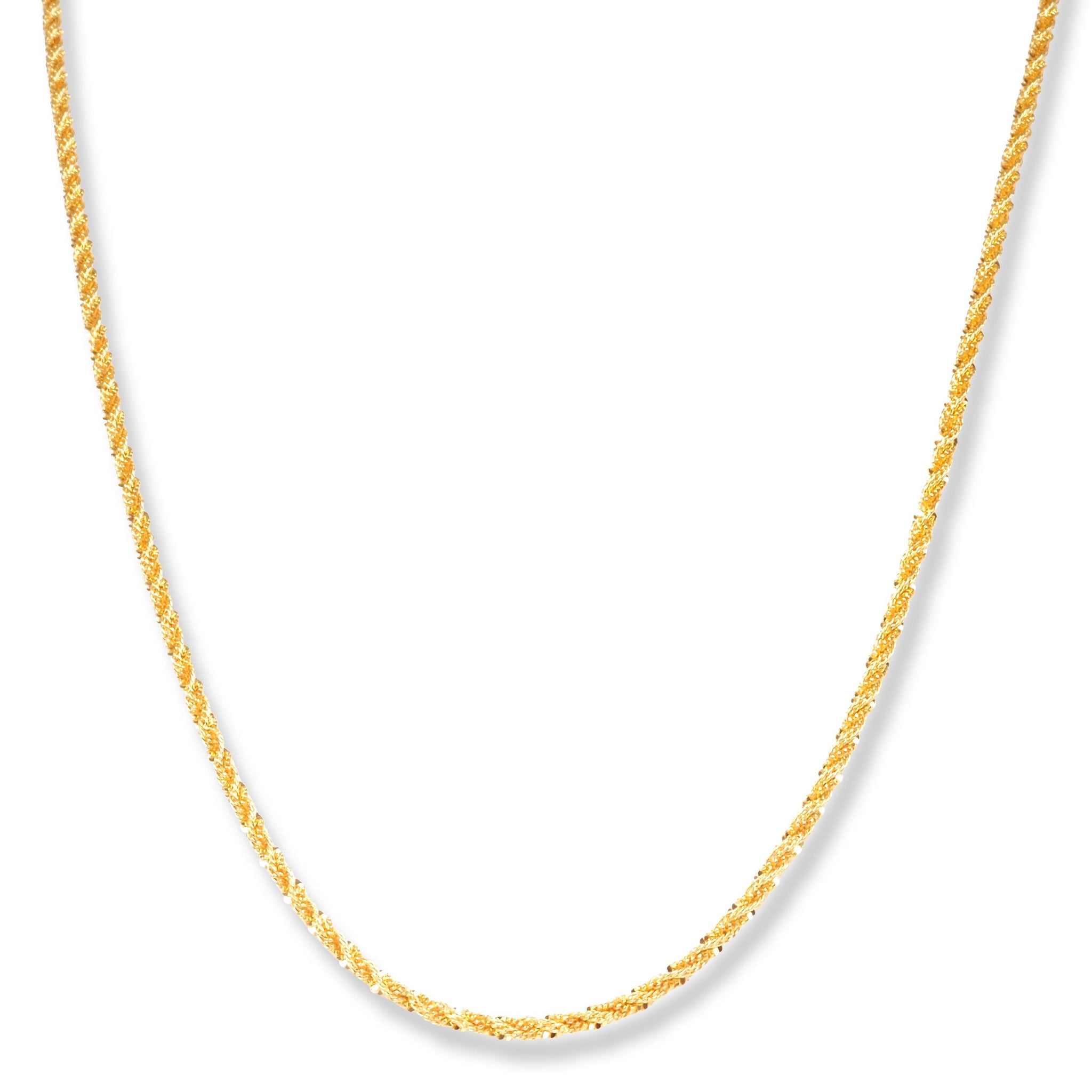 22ct Gold Fancy Rope Chain with Lobster Clasp C-4747