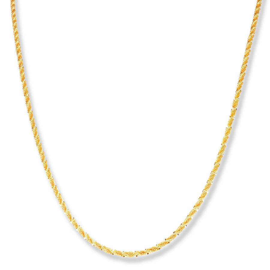 22ct Gold Fancy Rope Chain with Lobster Clasp C-4747