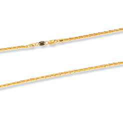 22ct Gold Fancy Rope Chain with Lobster Clasp C-4747 - Minar Jewellers