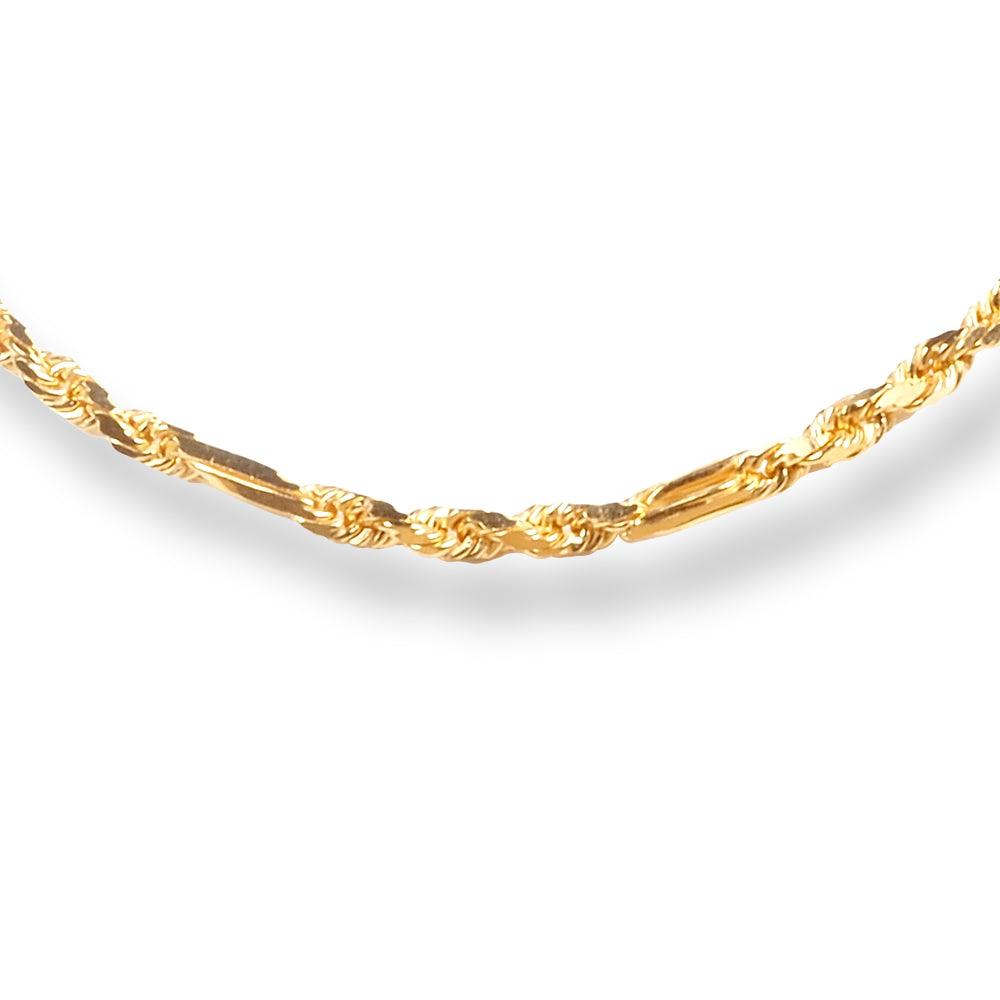 22ct Gold Fancy Rope Chain with Lobster Clasp C-7139