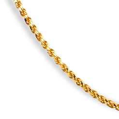 22ct Gold Filed Solid Rope Chain with Lobster Clasp C-1216 - Minar Jewellers