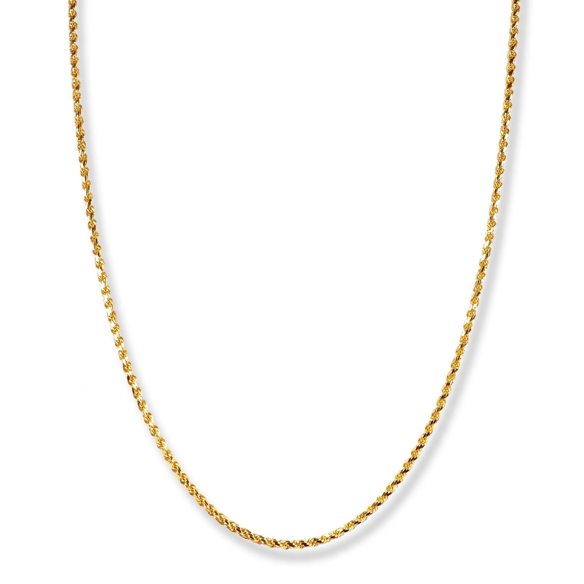 22ct Gold Filed Solid Rope Chain with Lobster Clasp C-1216