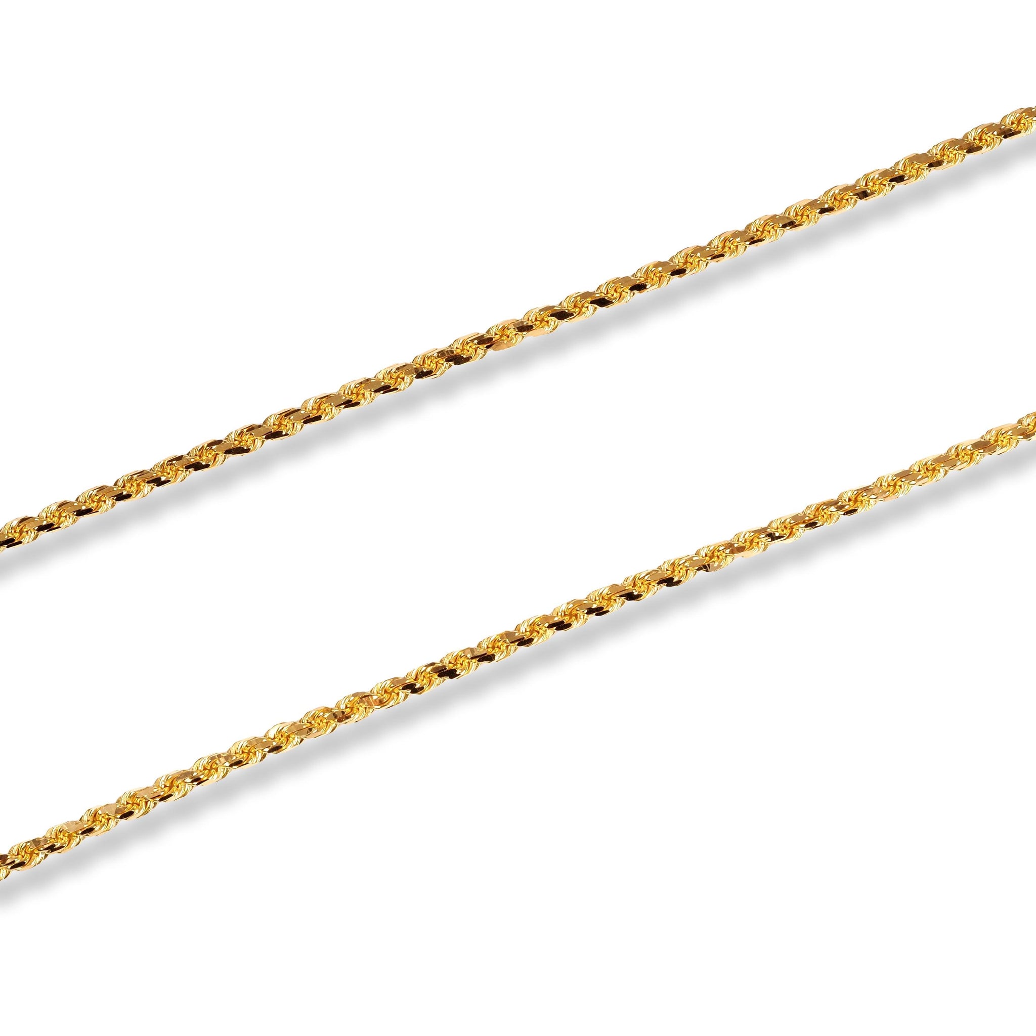 22ct Gold Filed Solid Rope Chain with S Clasp C-1216