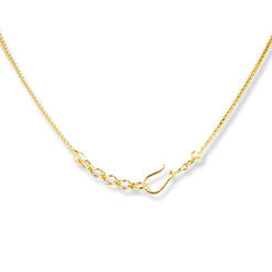 22ct Gold Filigree Design Set with Drop Ghughri Charms NE-8145 - Minar Jewellers