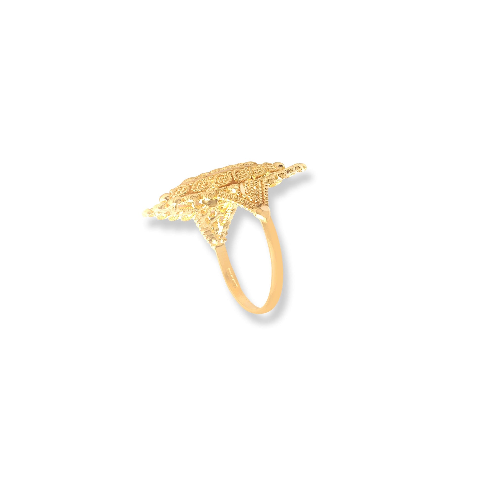 22ct Gold Filigree Ring (3.5g) LR-6569 - Minar Jewellers