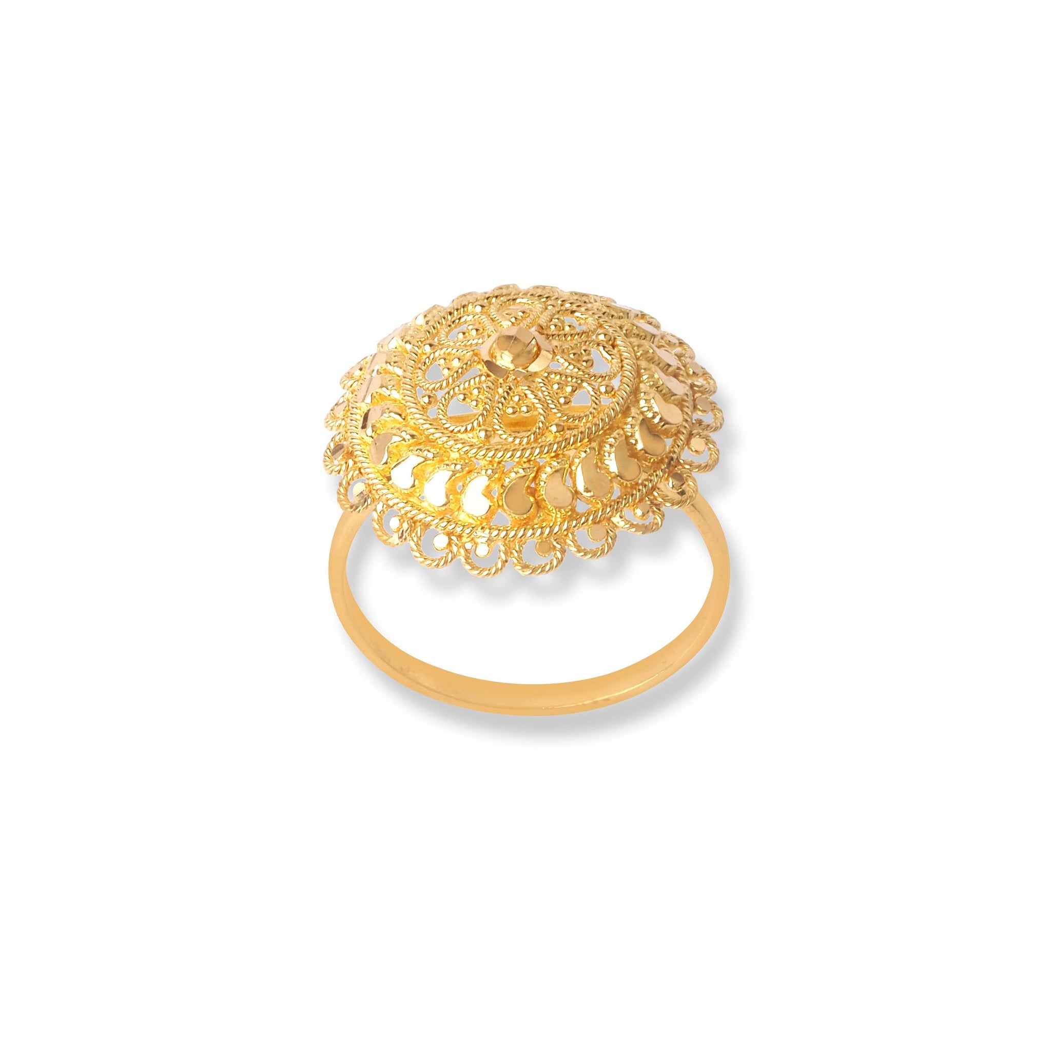 22ct Gold Filigree Ring (3.7g) LR-6570