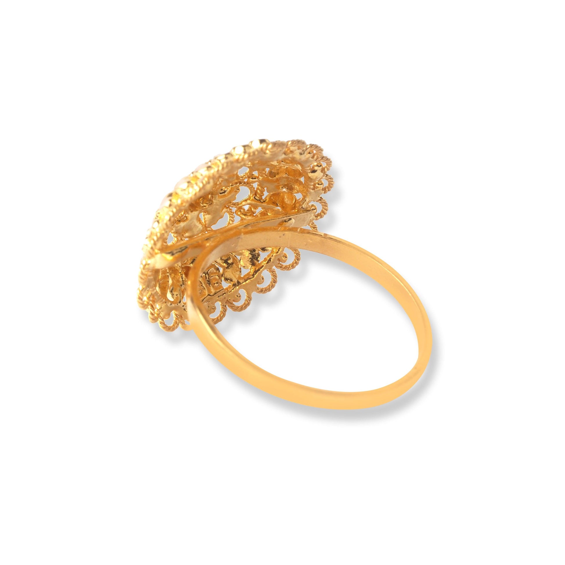 22ct Gold Filigree Ring (3.7g) LR-6570 - Minar Jewellers
