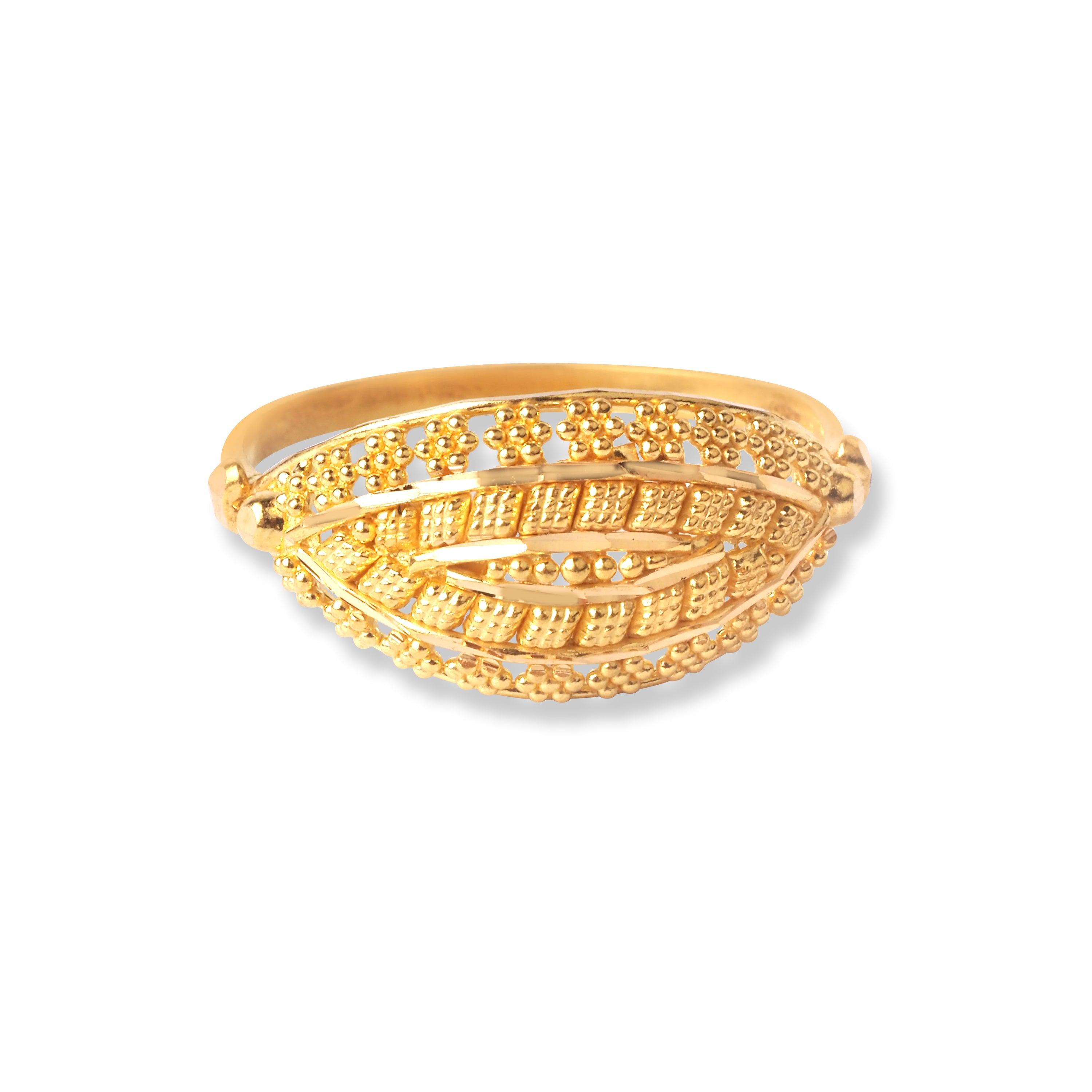 22ct Gold Filigree Ring (3.5g) LR-6571 - Minar Jewellers