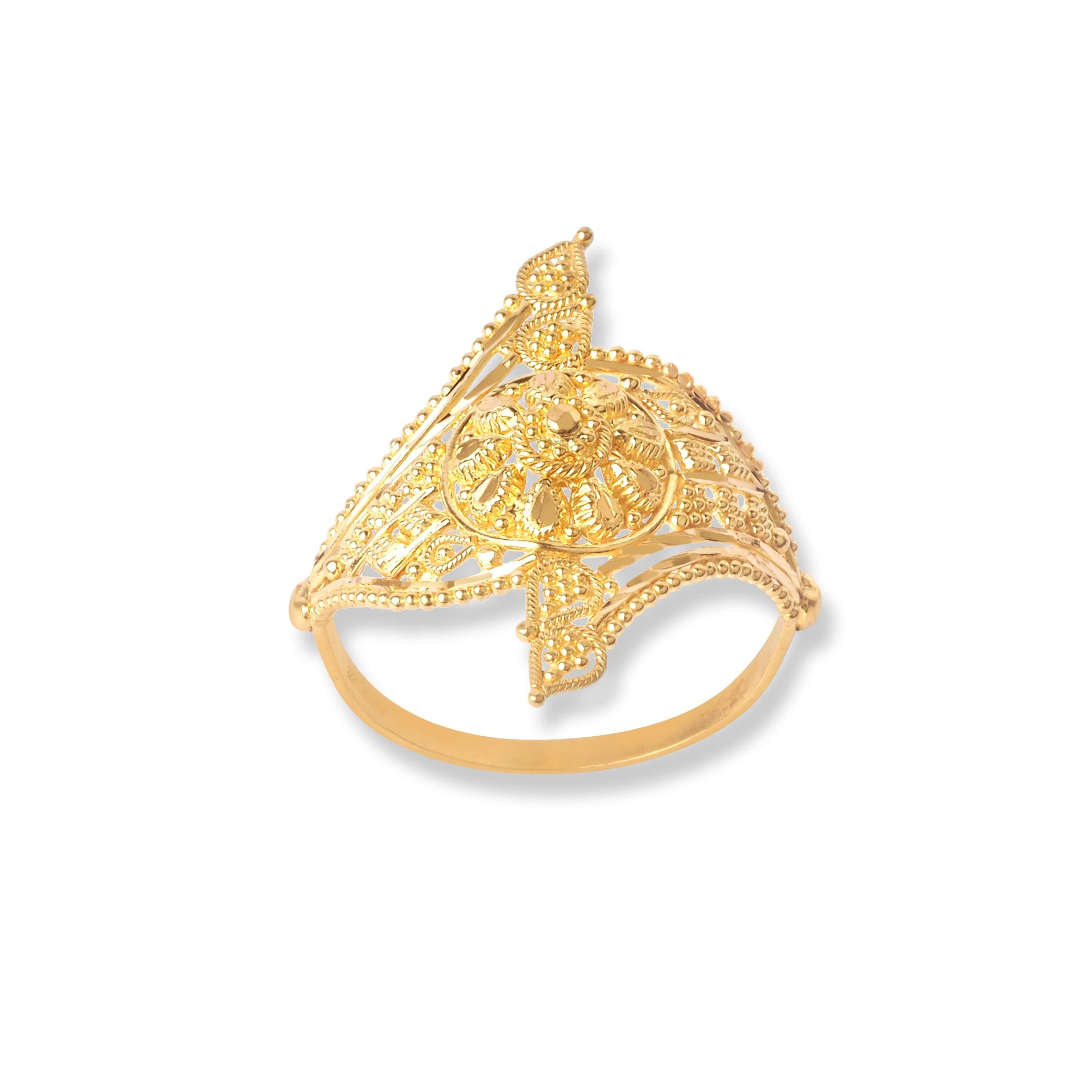 22ct Gold Filigree Ring (3.1g) LR-6567 - Minar Jewellers