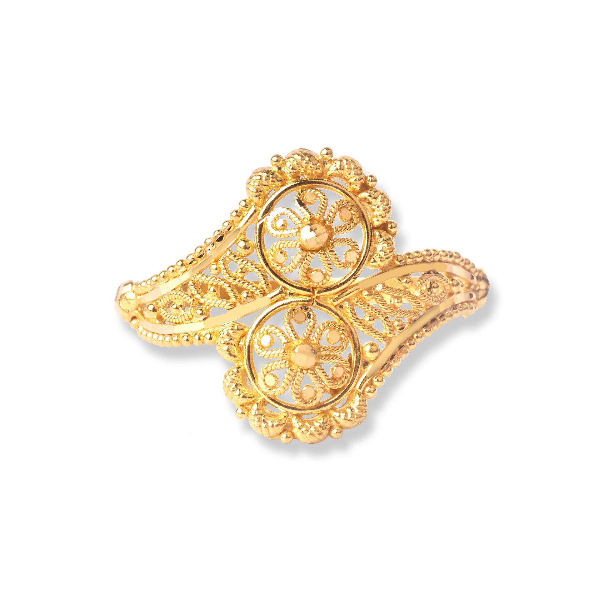 22ct Gold Filigree Ring (2.8g) LR-6568 - Minar Jewellers