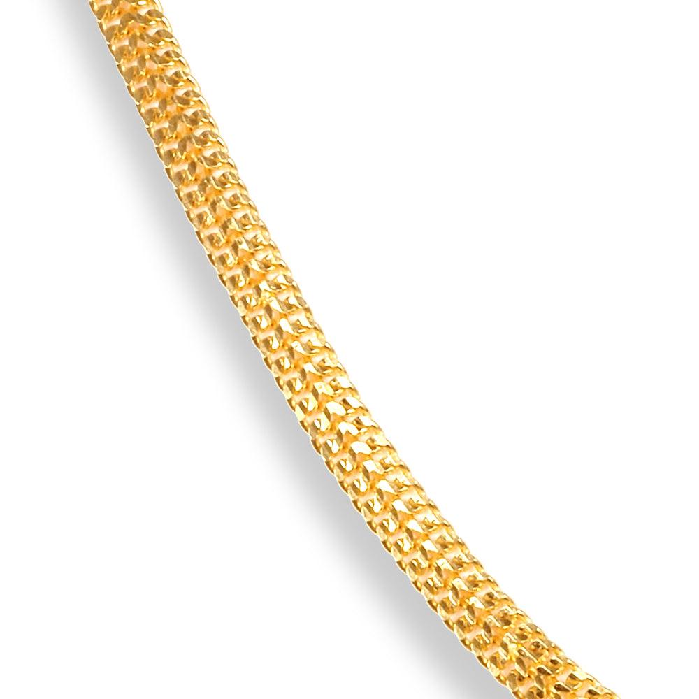 22ct Gold Flat Chain with S Clasp Luxurious Gold Necklace